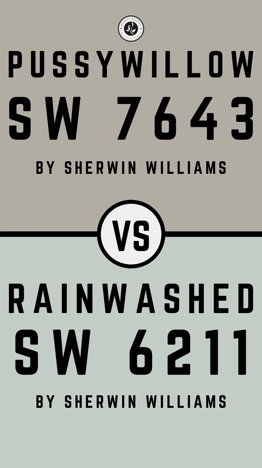 Pussywillow by Sherwin Williams SW 7643 with Rainwashed SW 6211