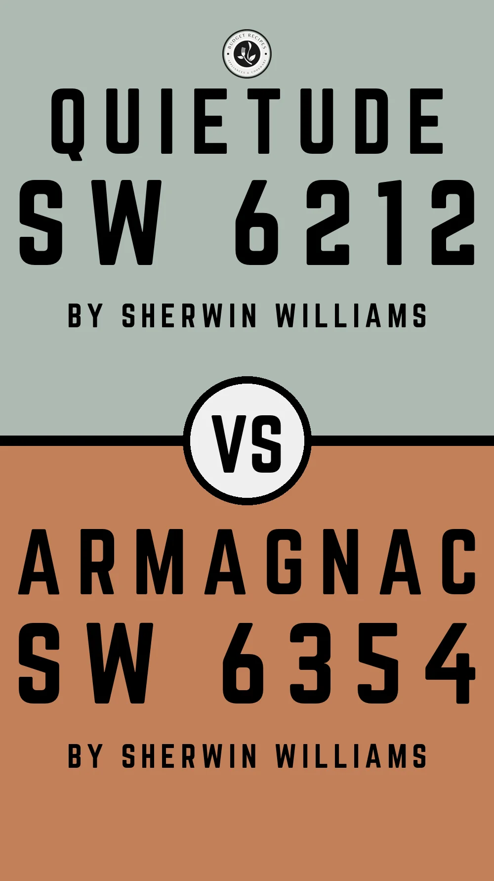 Quietude by Sherwin Williams SW 6212 With Armagnac SW 6354