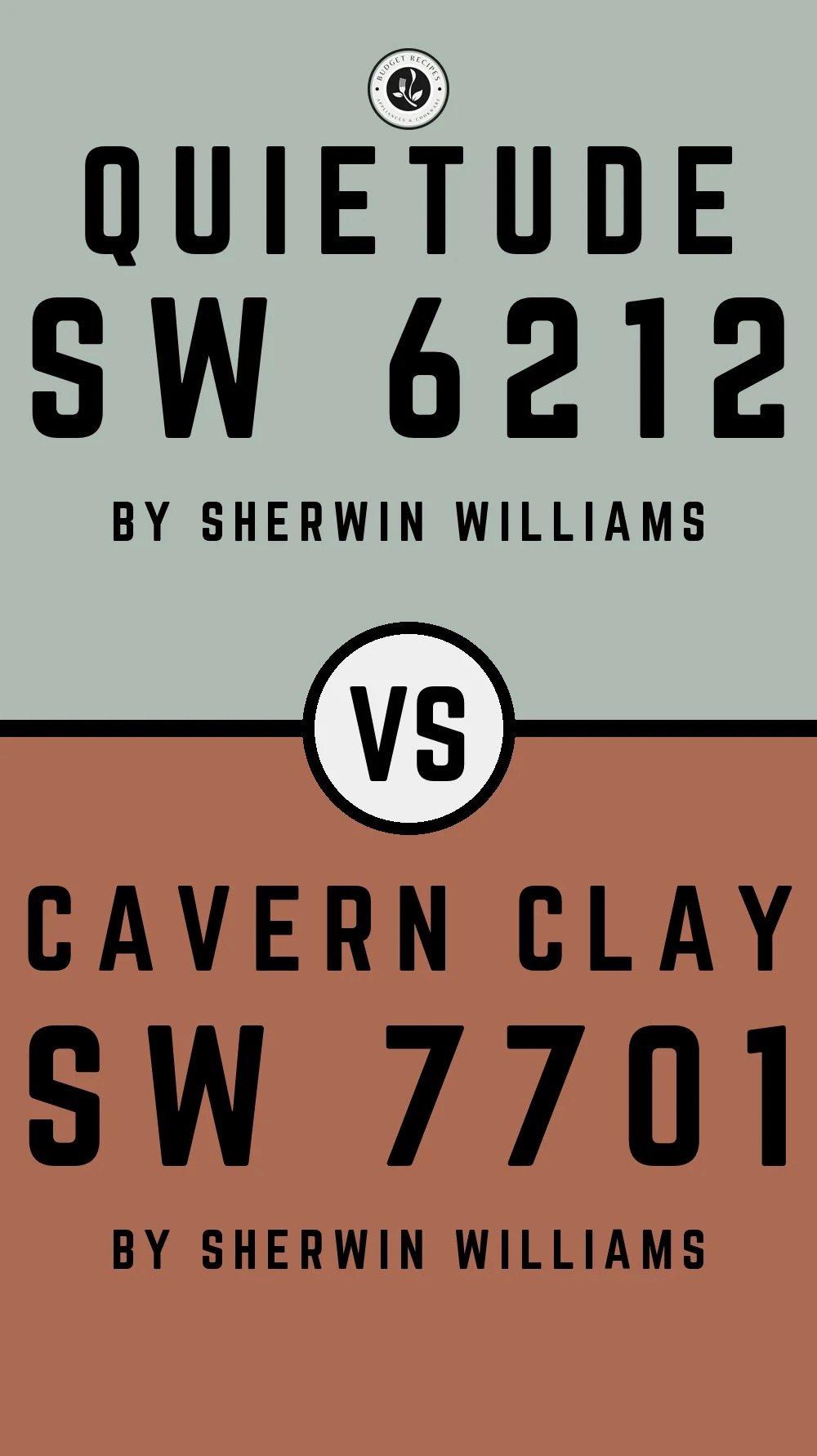 Quietude by Sherwin Williams SW 6212 With Cavern Clay SW 7701