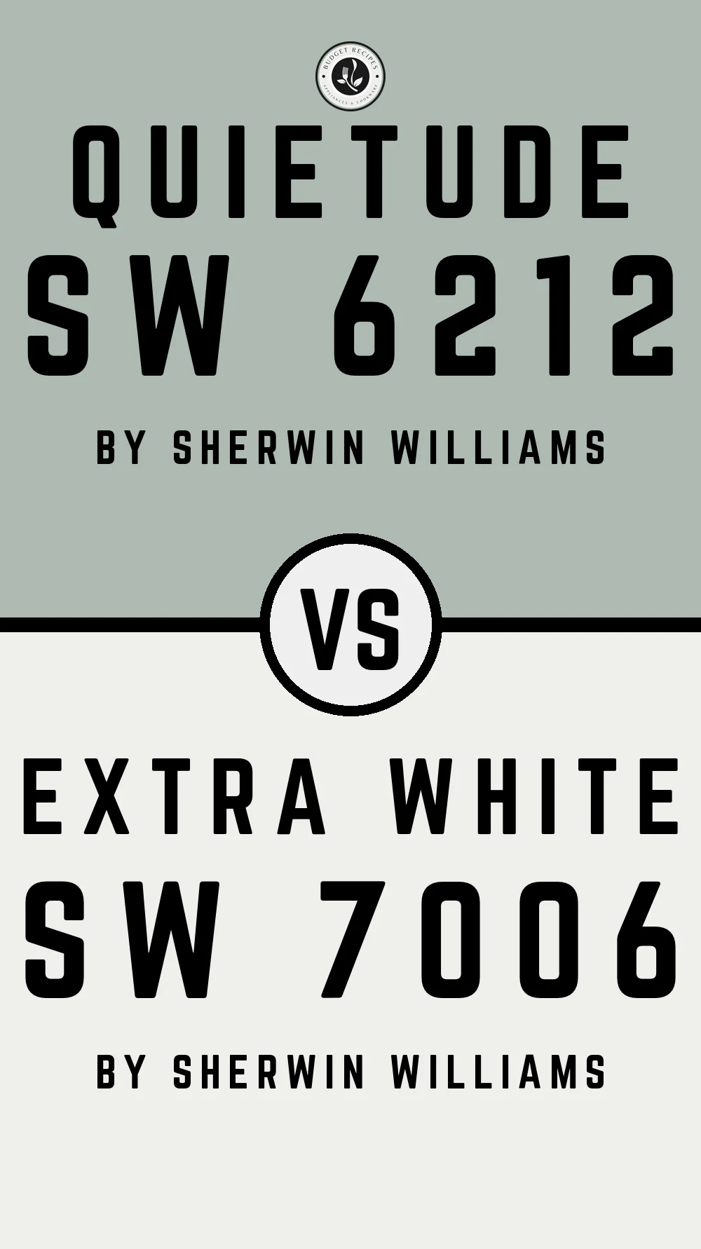 Quietude SW 6212 vs Extra White SW 7006