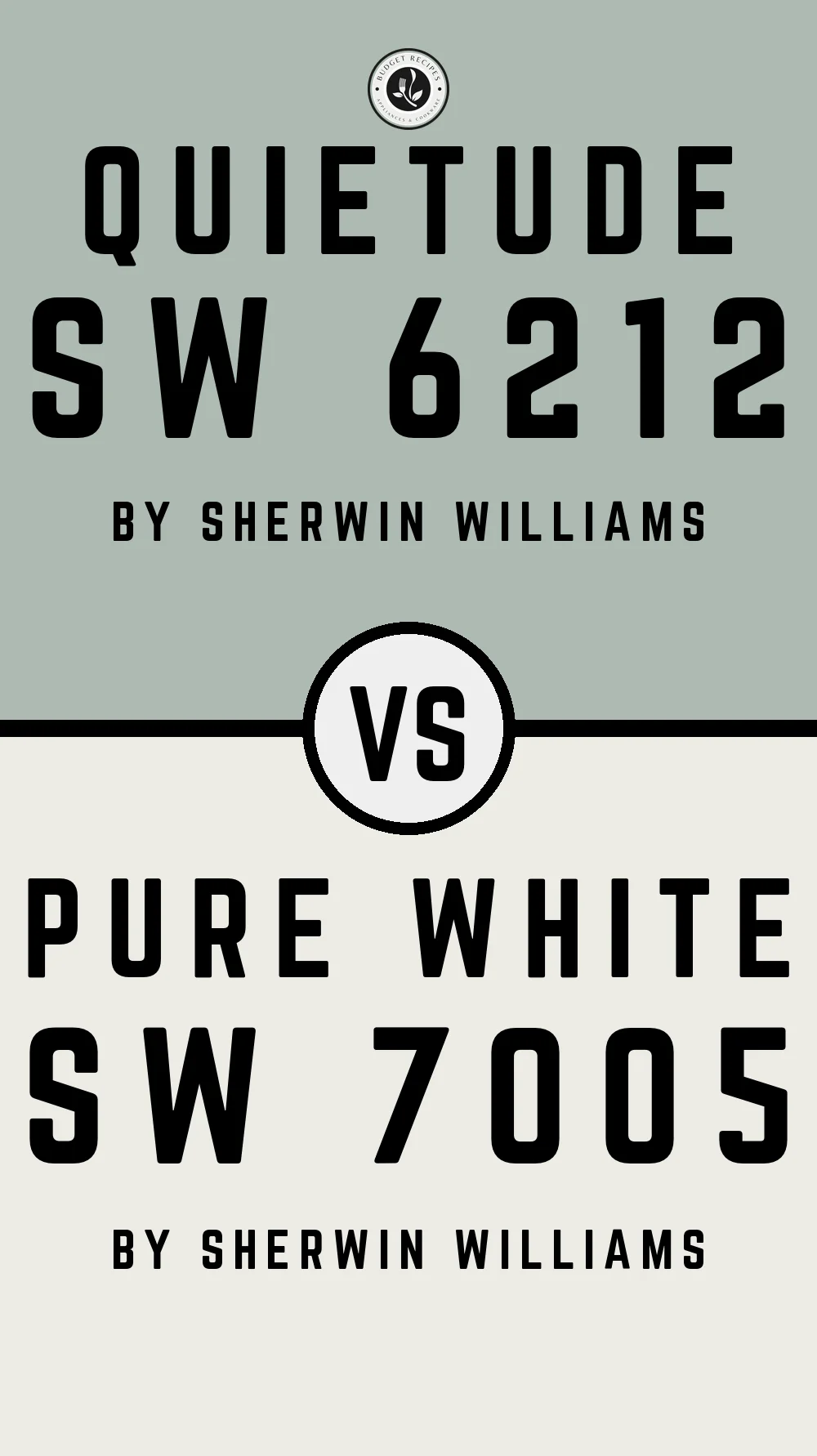 Quietude SW 6212 vs Pure White SW 7005