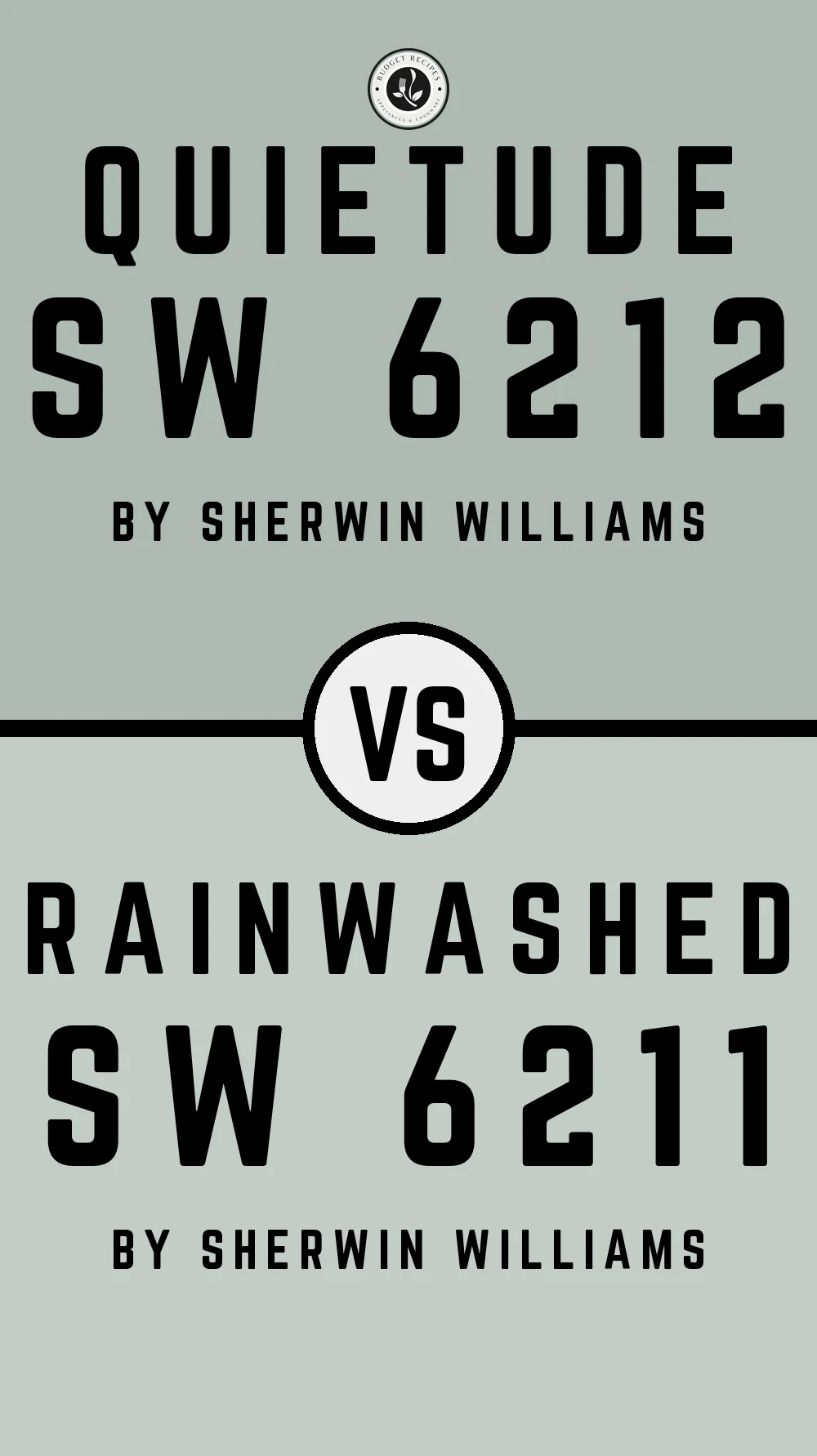 Quietude SW 6212 vs Rainwashed SW 6211