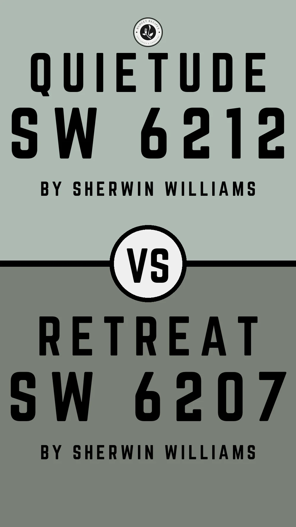 Quietude SW 6212 vs Retreat SW 6207