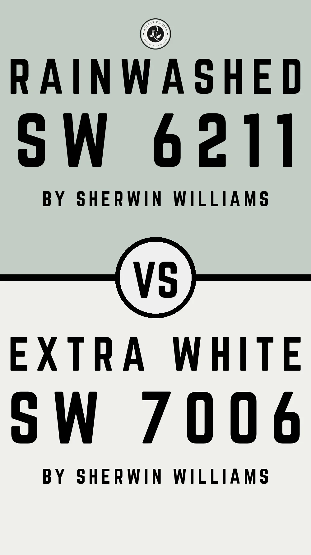 Rainwashed SW 6211 vs Extra White SW 7006