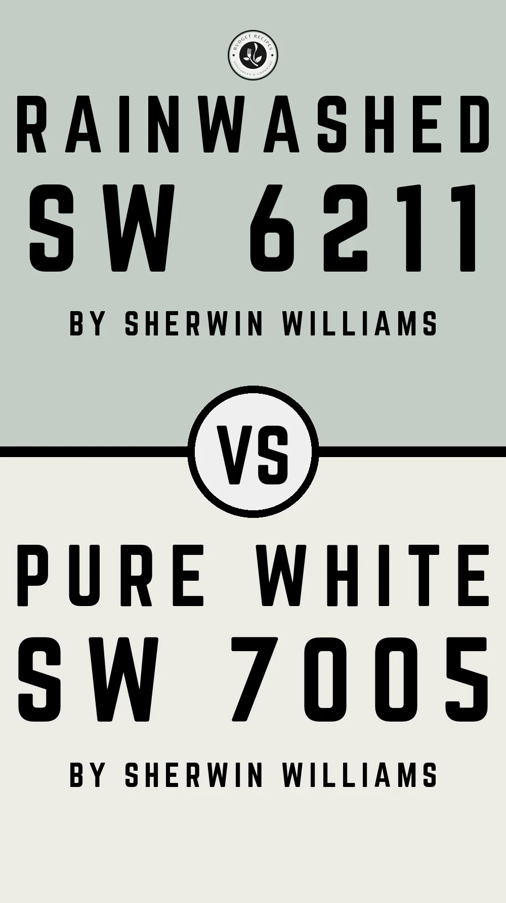Rainwashed SW 6211 vs Pure White SW 7005