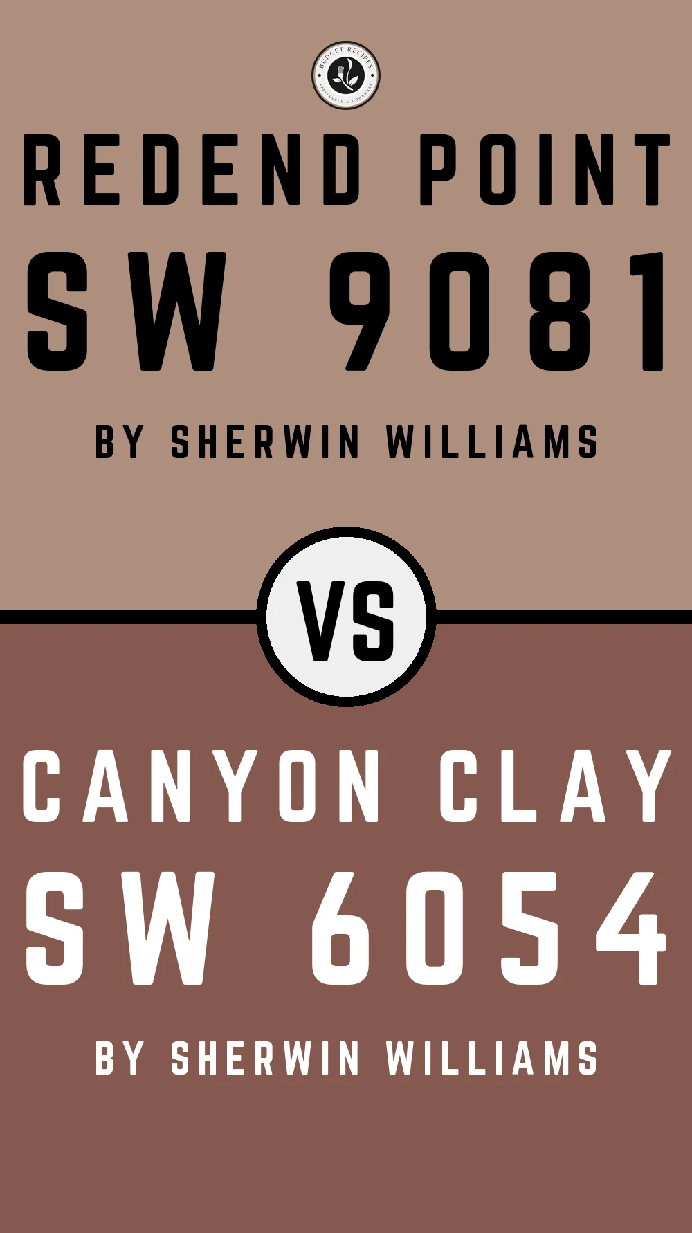 Redend Point SW 9081 vs Canyon Clay SW 6054