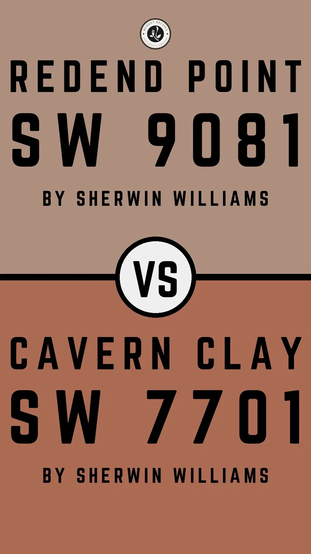 Redend Point by Sherwin Williams SW 9081 vs Cavern Clay SW 7701