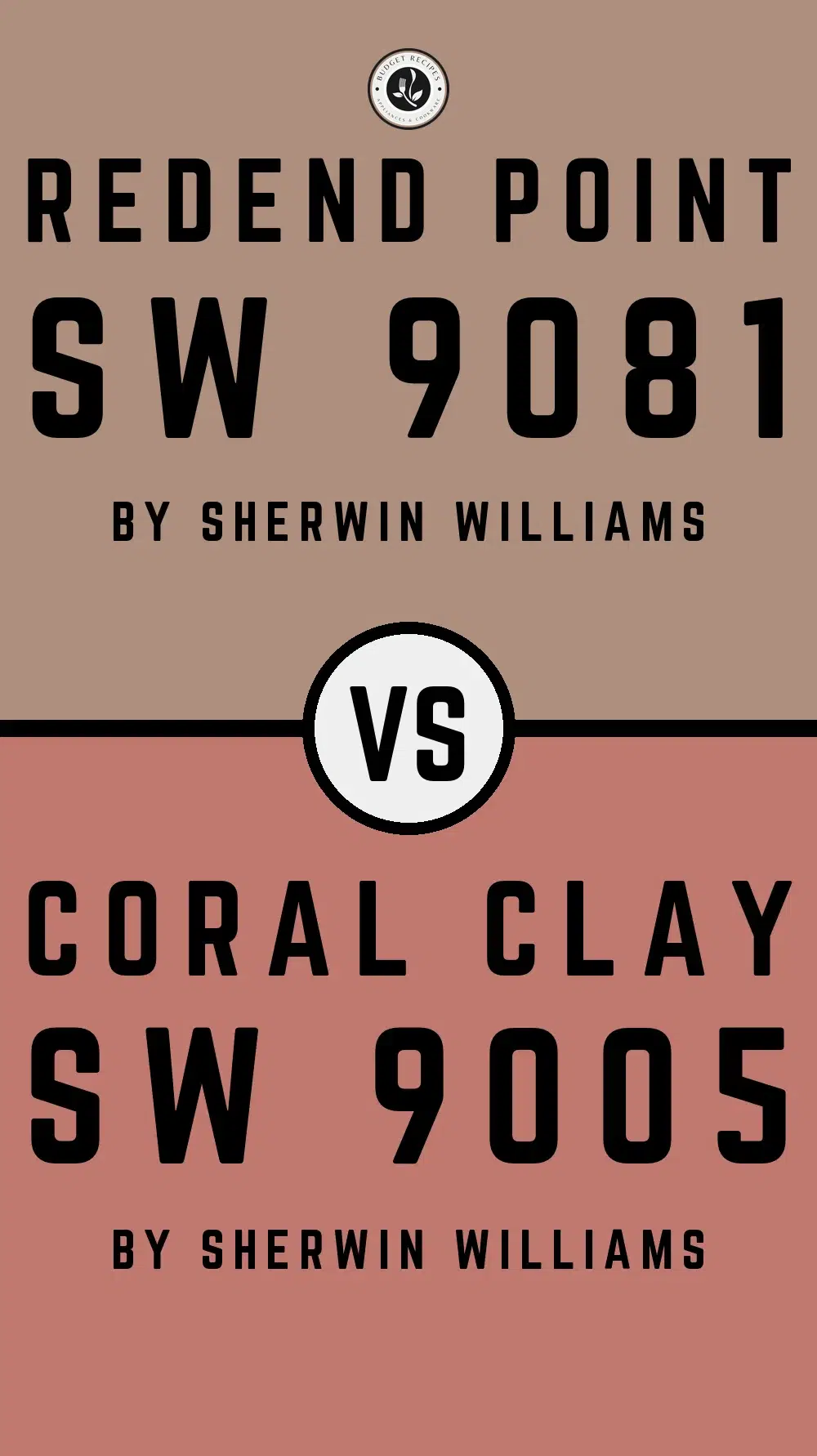 Redend Point by Sherwin Williams SW 9081 vs Coral Clay SW 9005