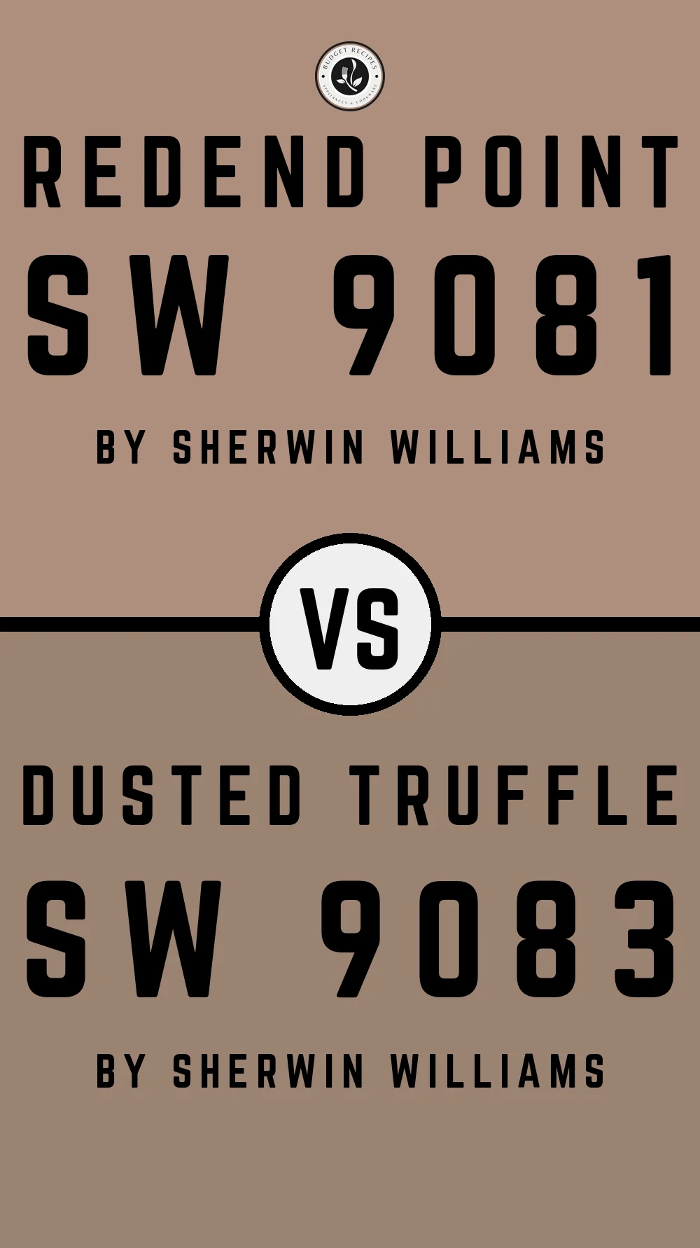 Redend Point by Sherwin Williams SW 9081 vs Dusted Truffle SW 9083