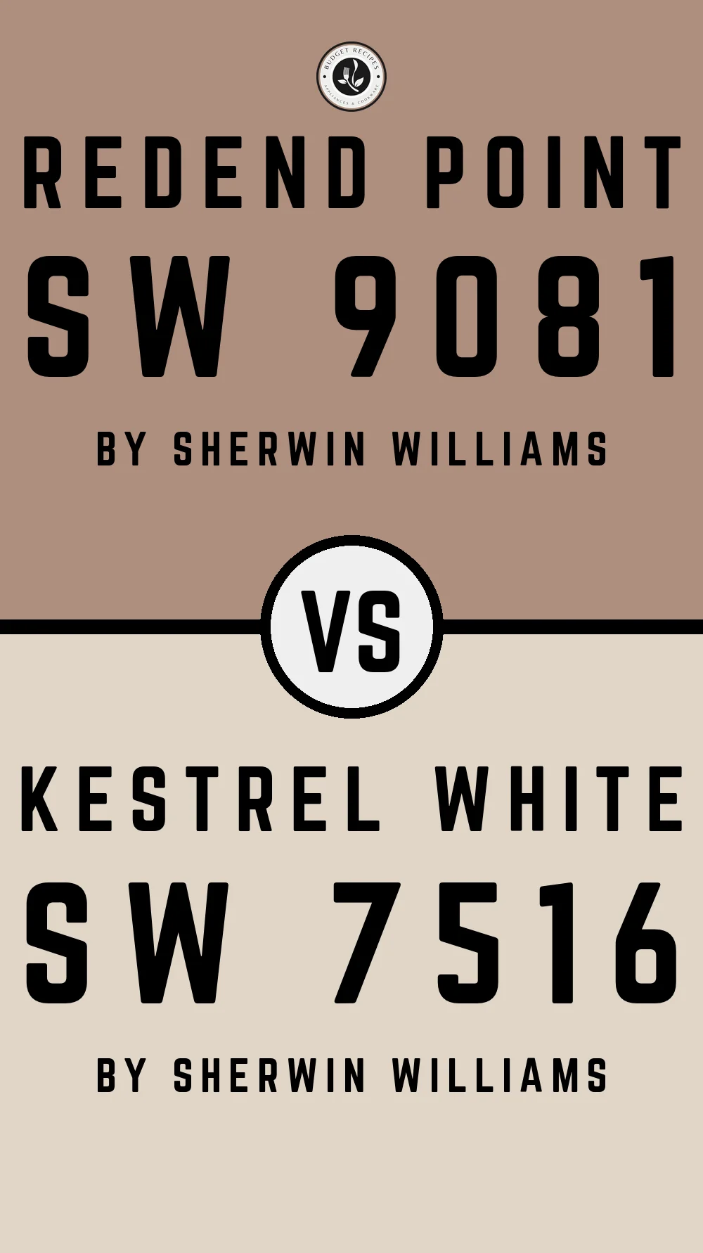 Redend Point SW 9081 vs Kestrel White SW 7516