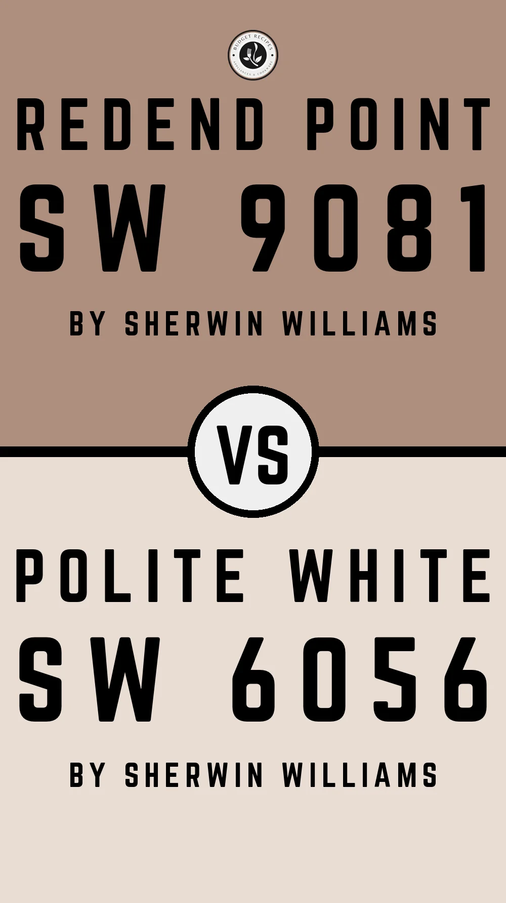 Redend Point SW 9081 vs Polite White SW 6056
