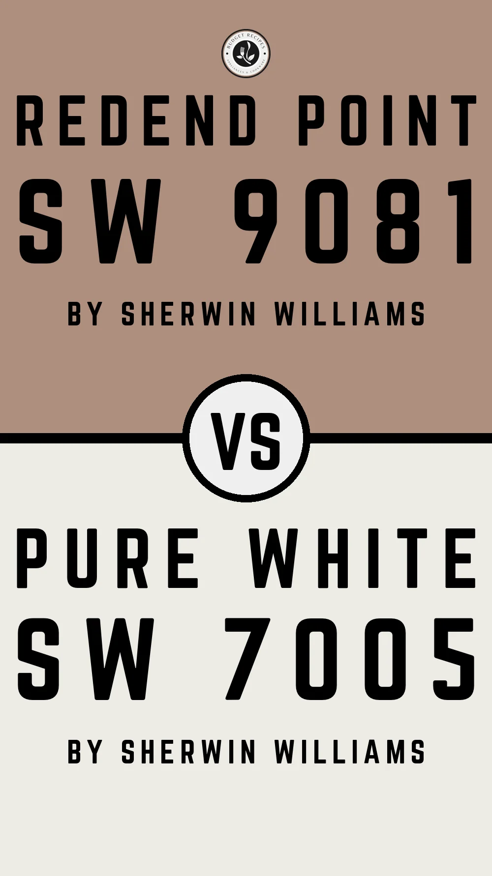 Redend Point SW 9081 vs Pure White SW 7005