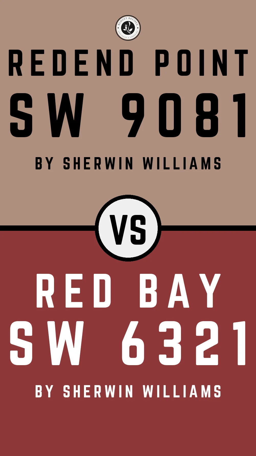 Redend Point by Sherwin Williams SW 9081 vs Red Bay SW 6321