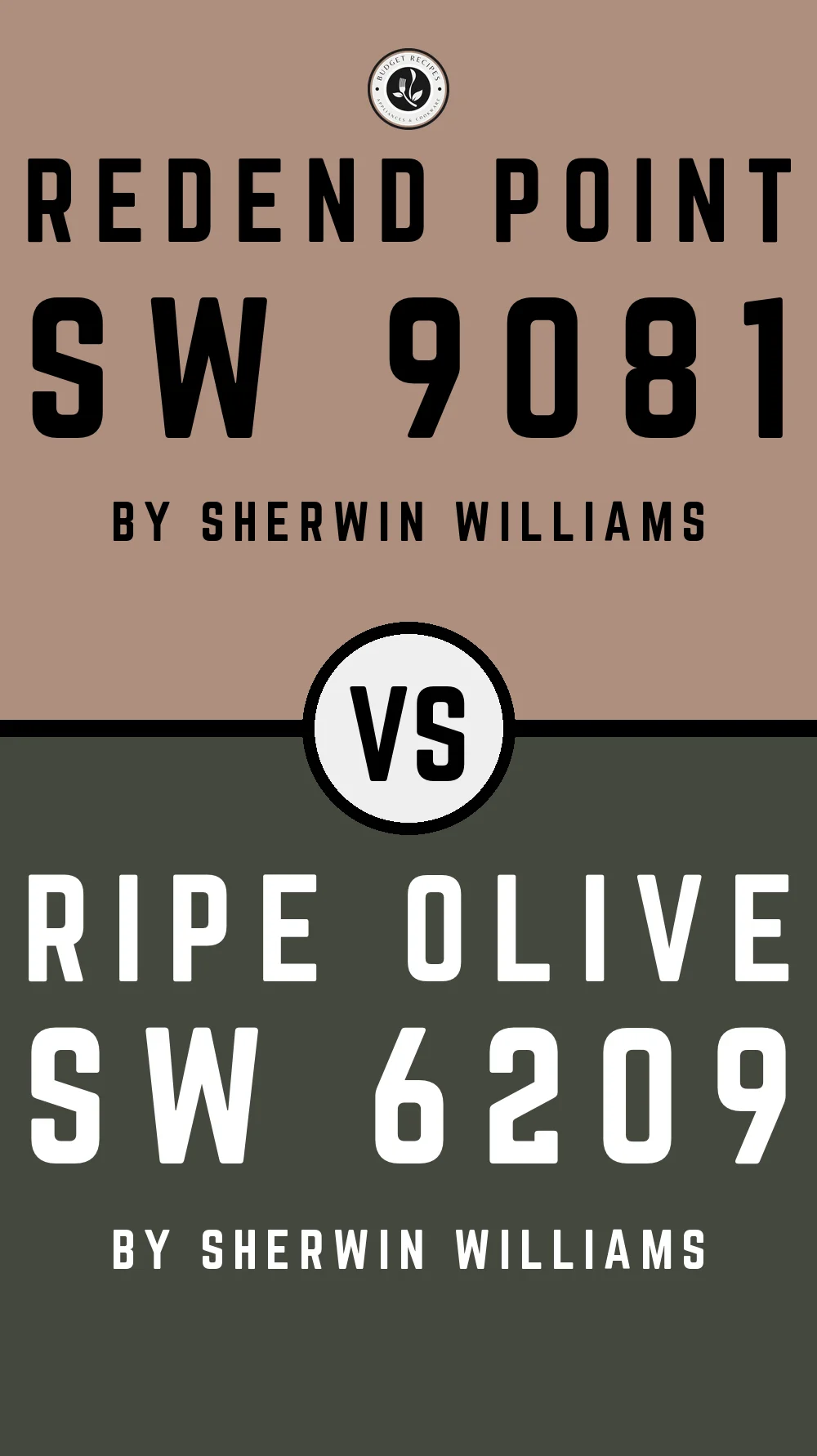 Redend Point by Sherwin Williams SW 9081 with Ripe Olive SW 6209