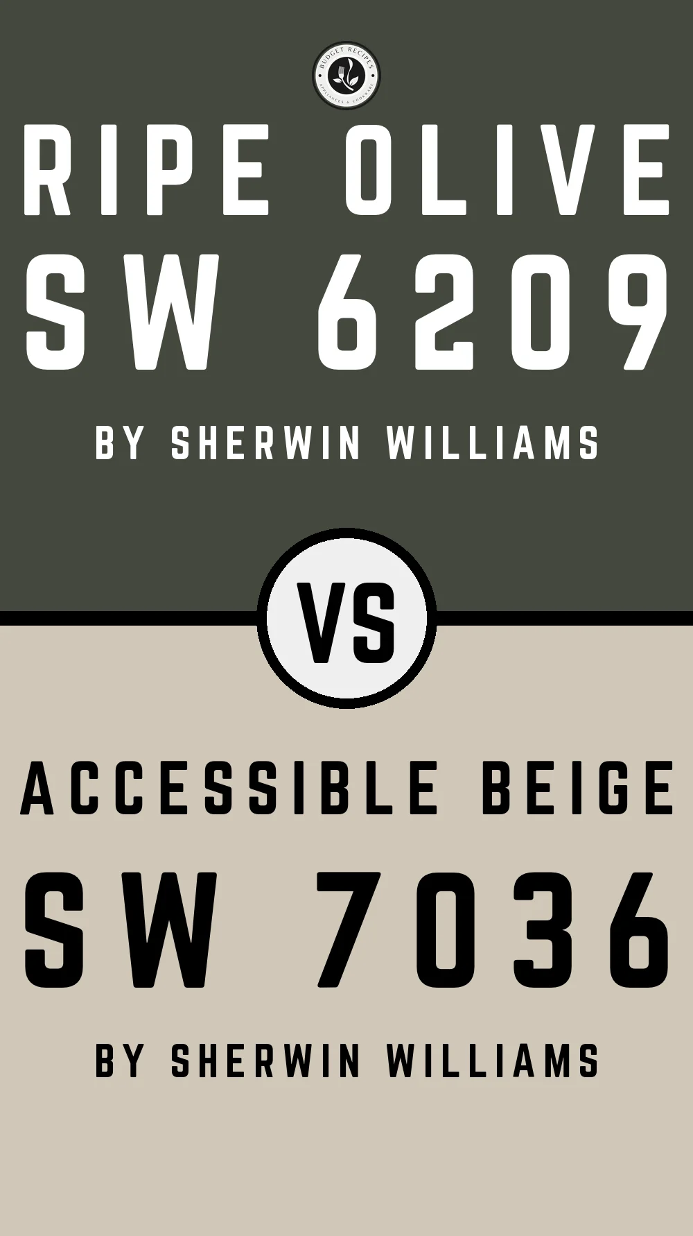 Ripe Olive SW 6209 vs Accessible Beige SW 7036