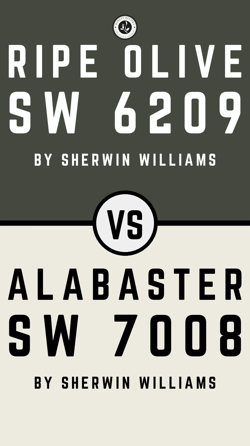 Ripe Olive SW 6209 vs Alabaster SW 7008
