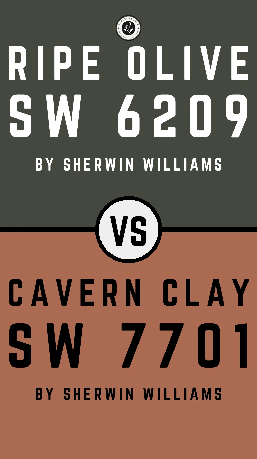 Ripe Olive by Sherwin Williams SW 6209 With Cavern Clay SW 7701