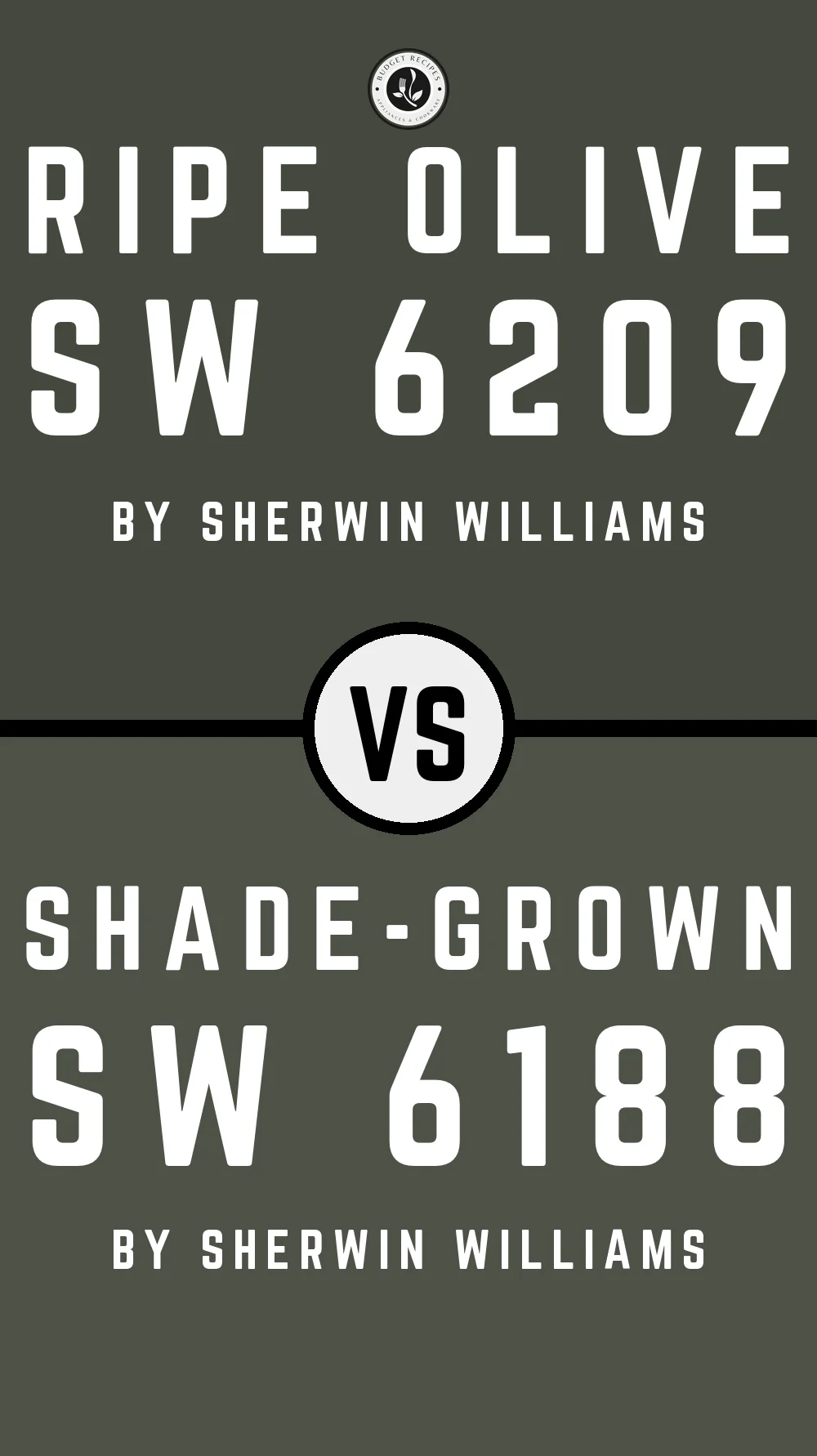 Ripe Olive by Sherwin Williams SW 6209 vs Shade-Grown SW 6188