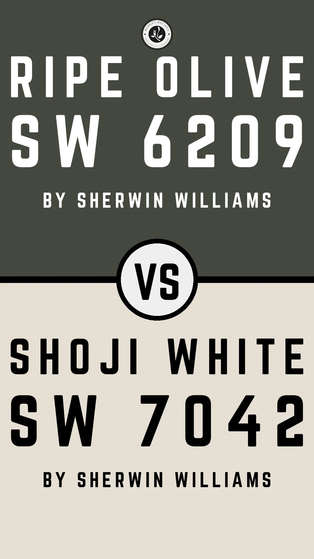 Ripe Olive SW 6209 vs Shoji White SW 7042