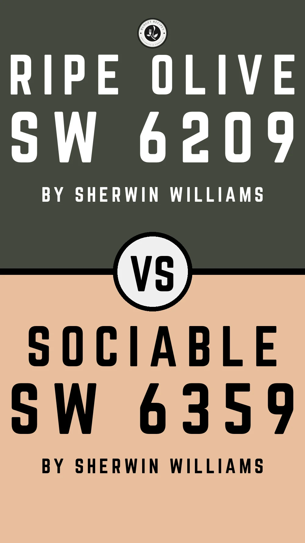 Ripe Olive by Sherwin Williams SW 6209 With Sociable SW 6359