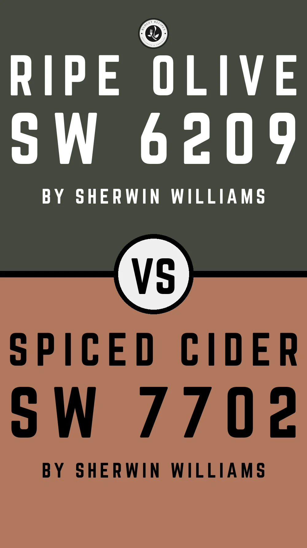 Ripe Olive by Sherwin Williams SW 6209 With Spiced Cider SW 7702