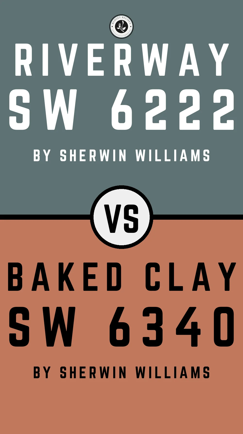 Riverway by Sherwin Williams SW 6222 with Baked Clay SW 6340