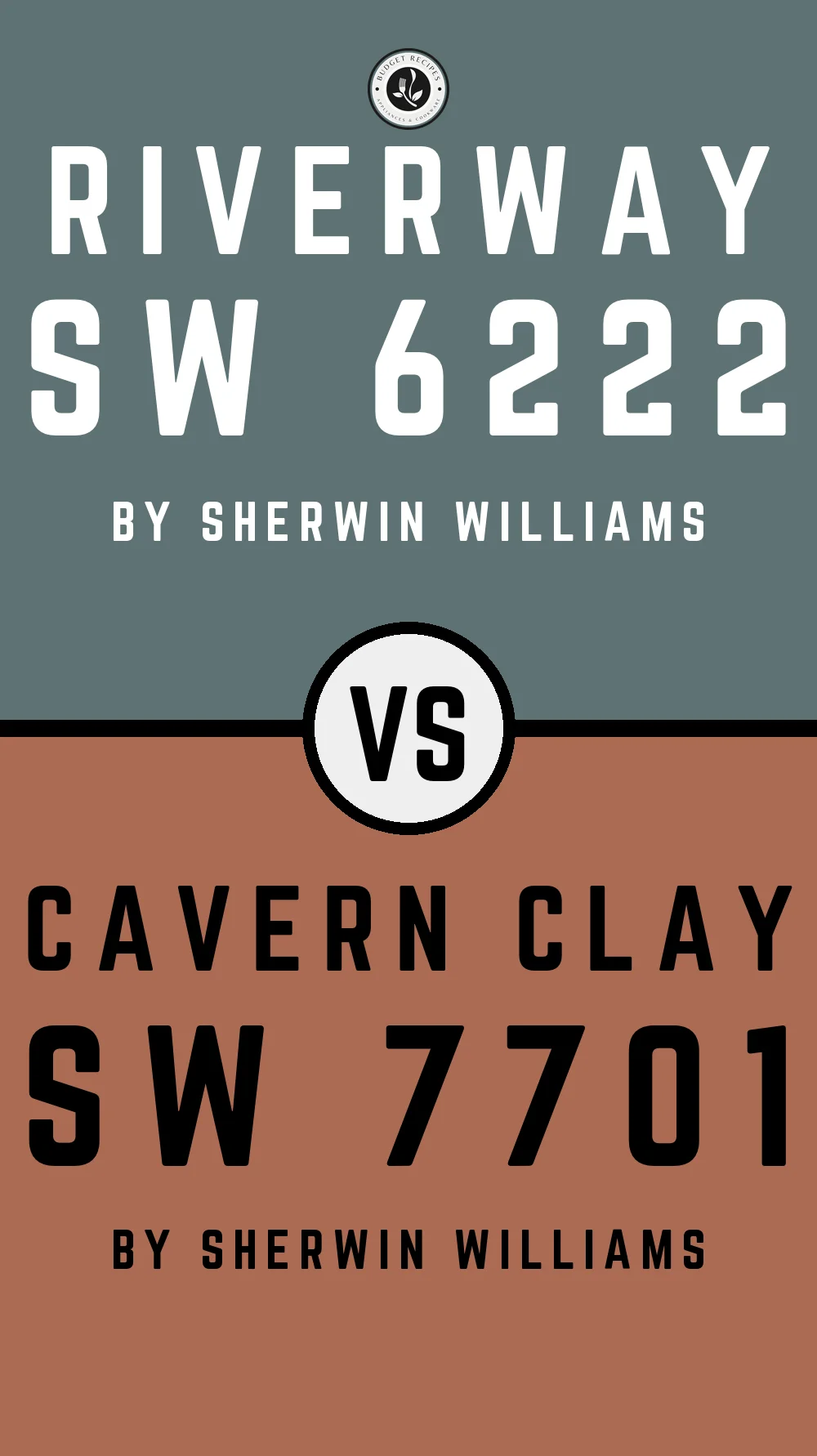 Riverway by Sherwin Williams SW 6222 with Cavern Clay SW 7701