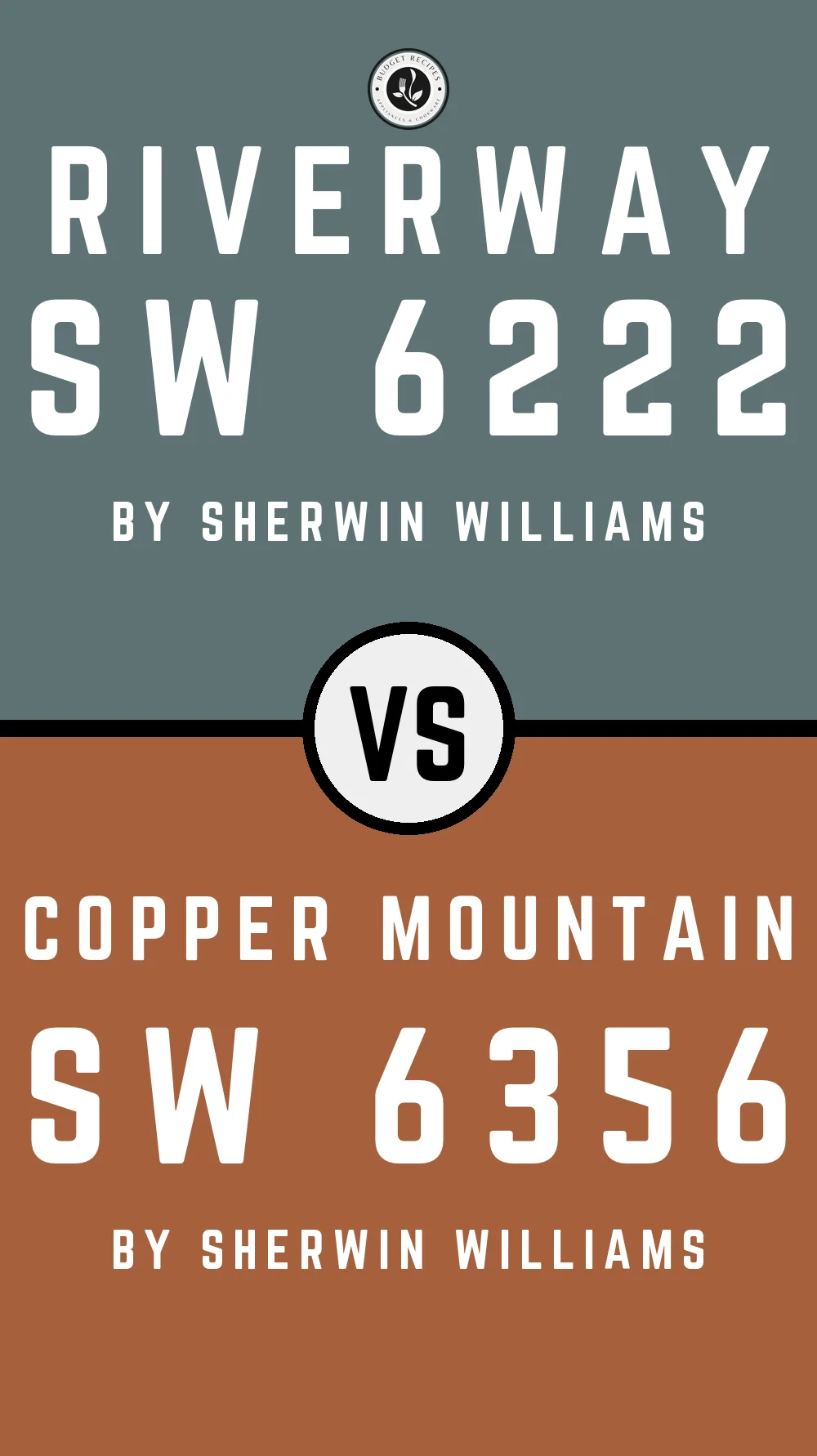 Riverway by Sherwin Williams SW 6222 with Copper Mountain SW 6356