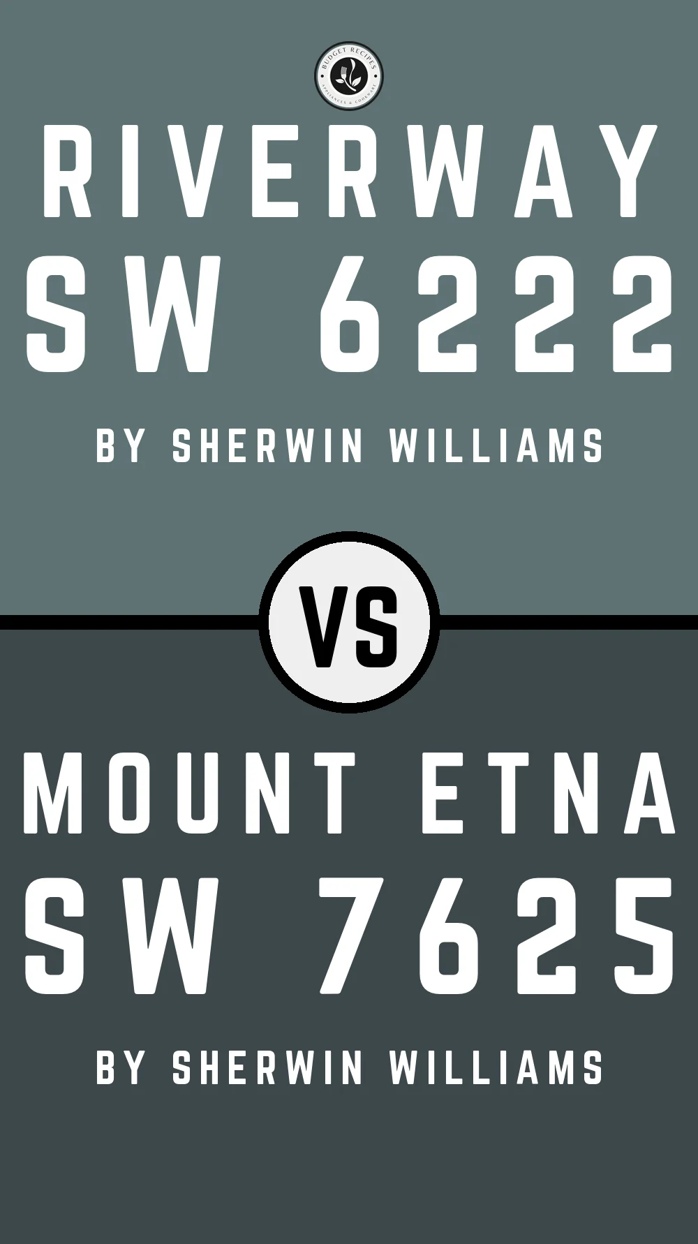Riverway by Sherwin Williams SW 6222 vs Mount Etna SW 7625