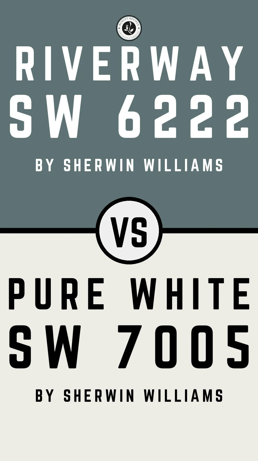 Riverway SW 6222 vs Pure White SW 7005