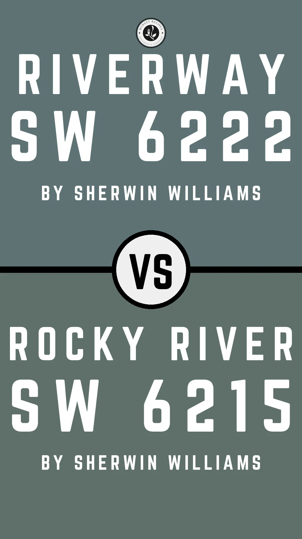 Riverway by Sherwin Williams SW 6222 vs Rocky River SW 6215