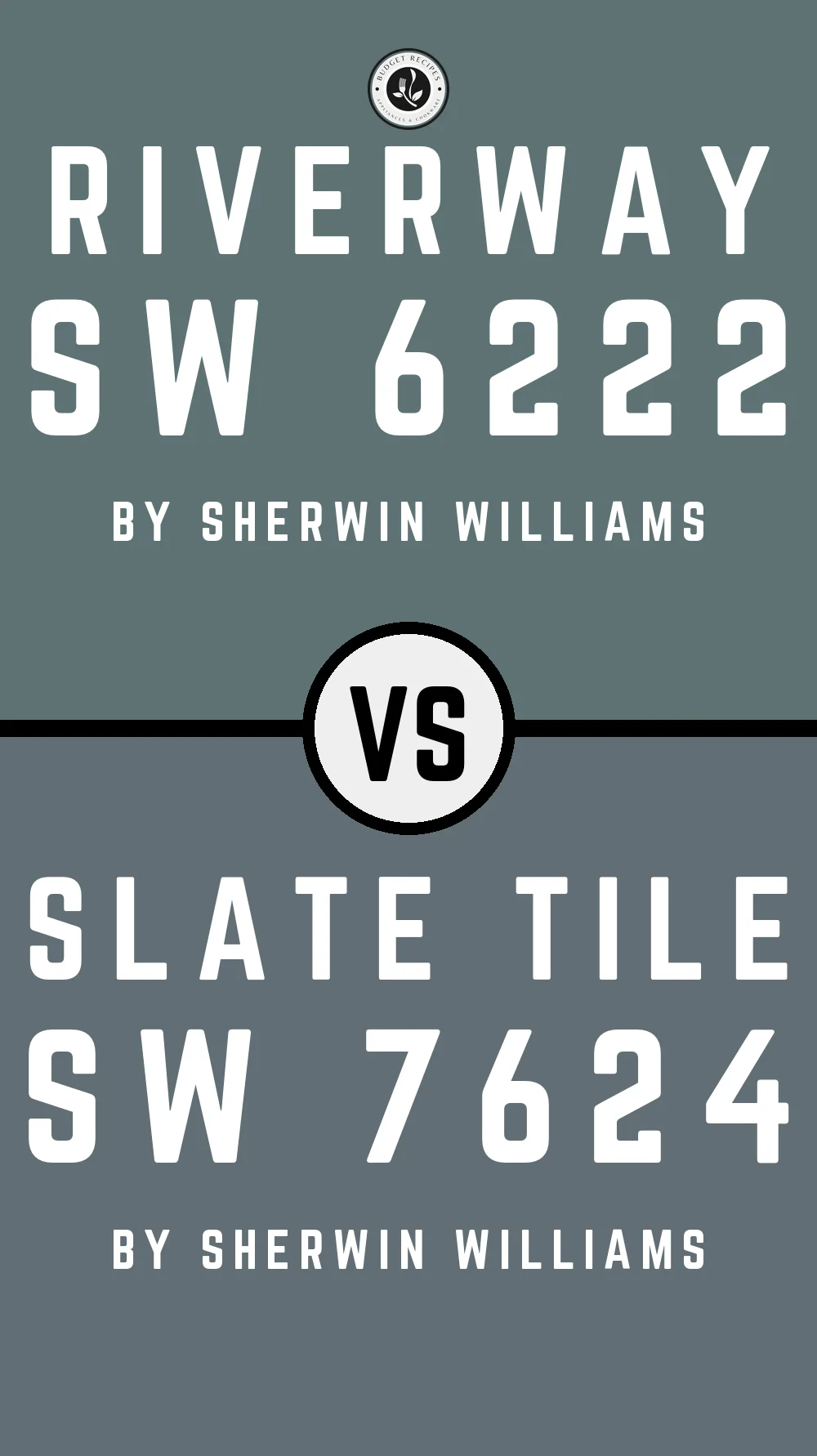 Riverway by Sherwin Williams SW 6222 vs Slate Tile SW 7624