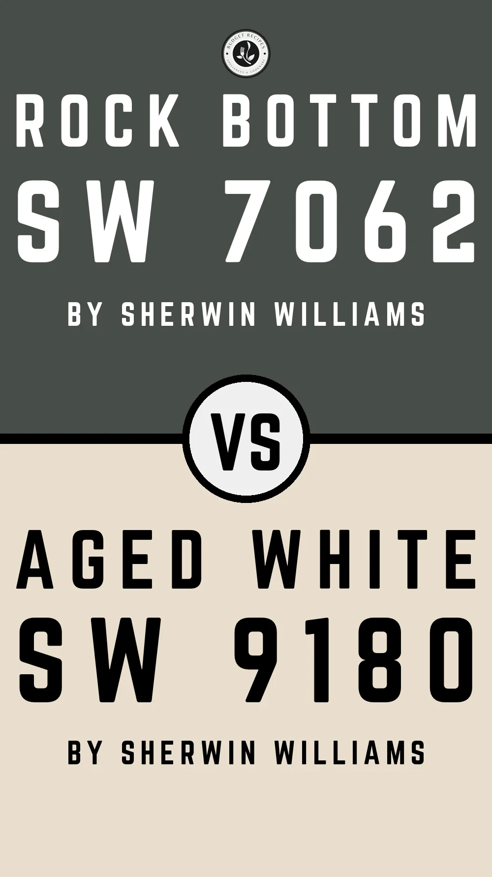 Rock Bottom by Sherwin Williams SW 7062 with Aged White SW 9180