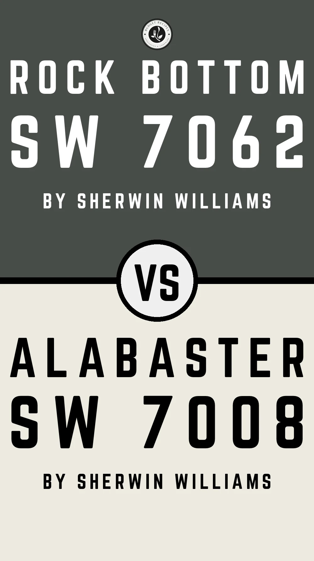 Rock Bottom SW 7062 vs Alabaster SW 7008