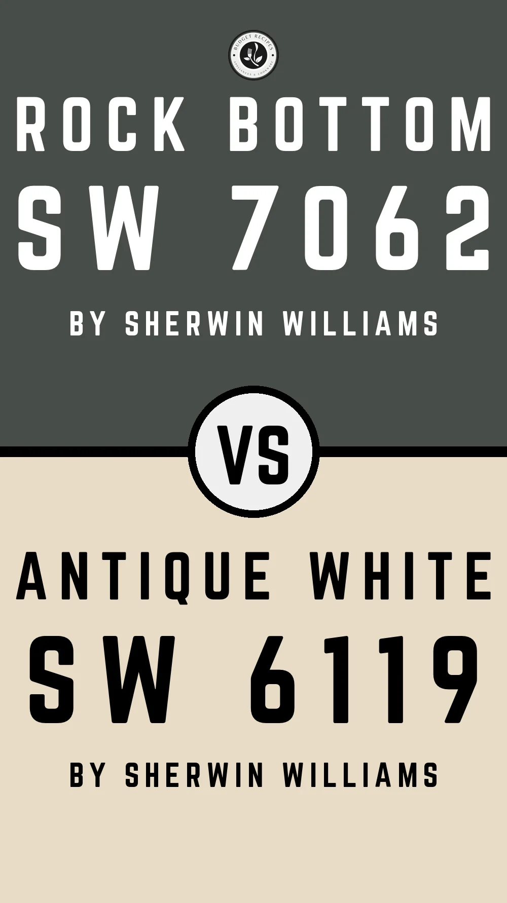 Rock Bottom by Sherwin Williams SW 7062 with Antique White SW 6119