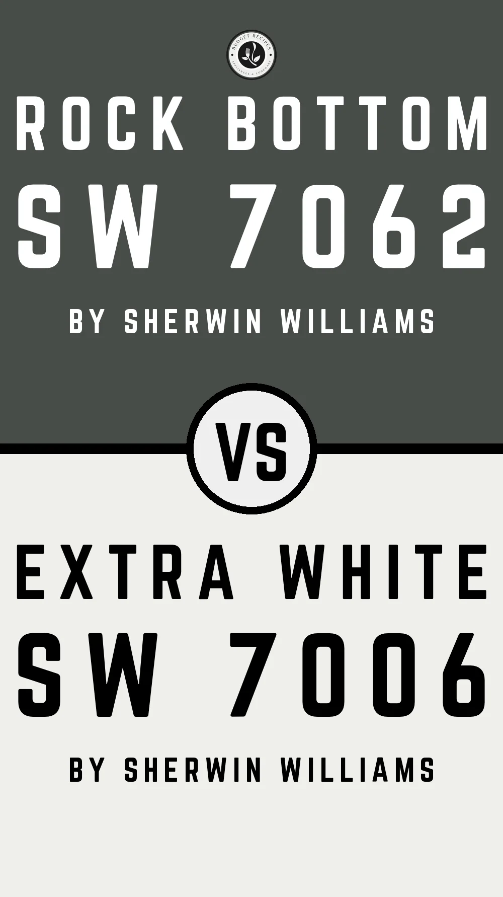 Rock Bottom SW 7062 vs Extra White SW 7006