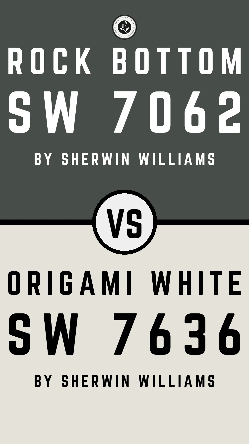 Rock Bottom SW 7062 vs Origami White SW 7636