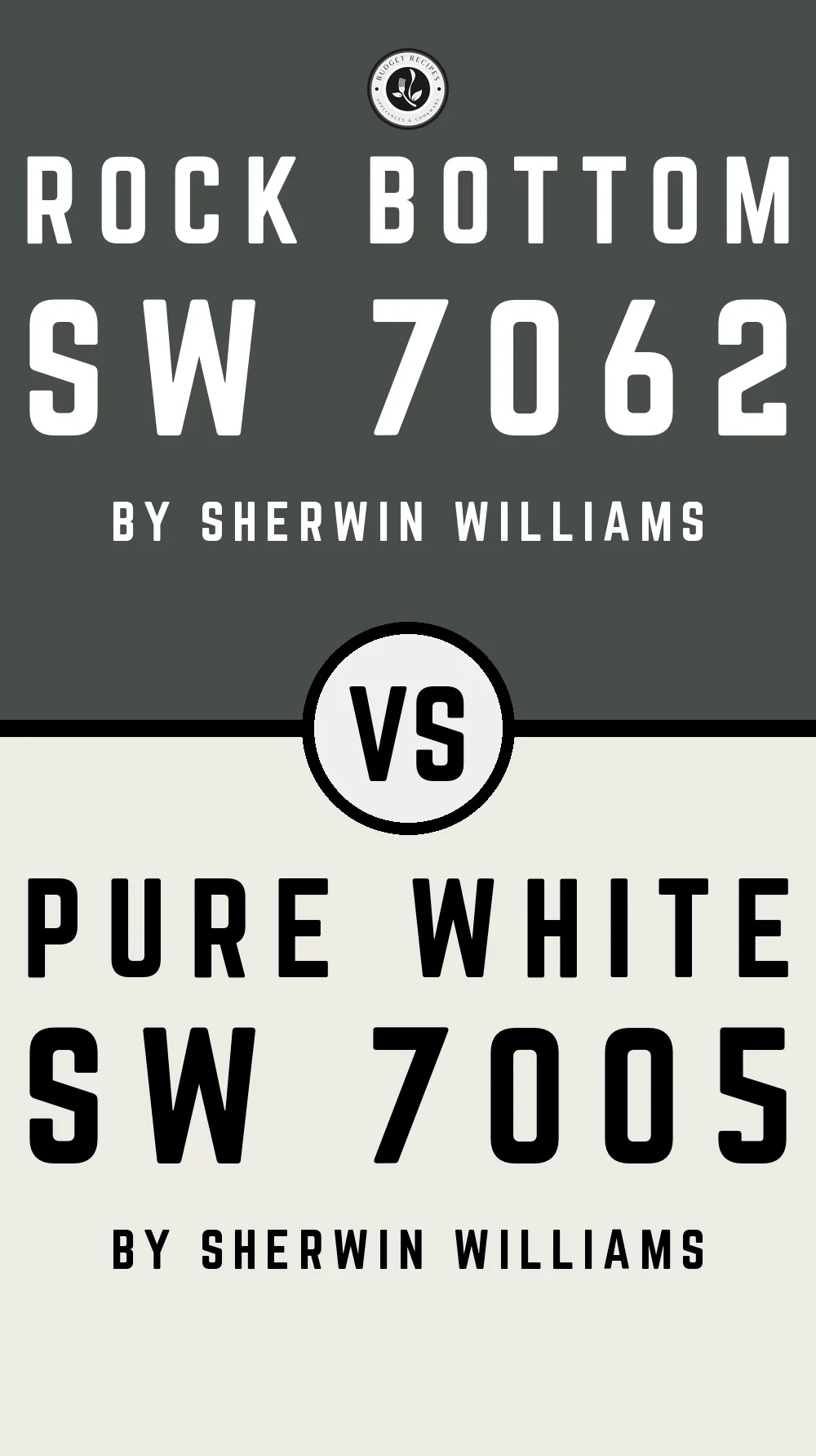 Rock Bottom SW 7062 vs Pure White SW 7005