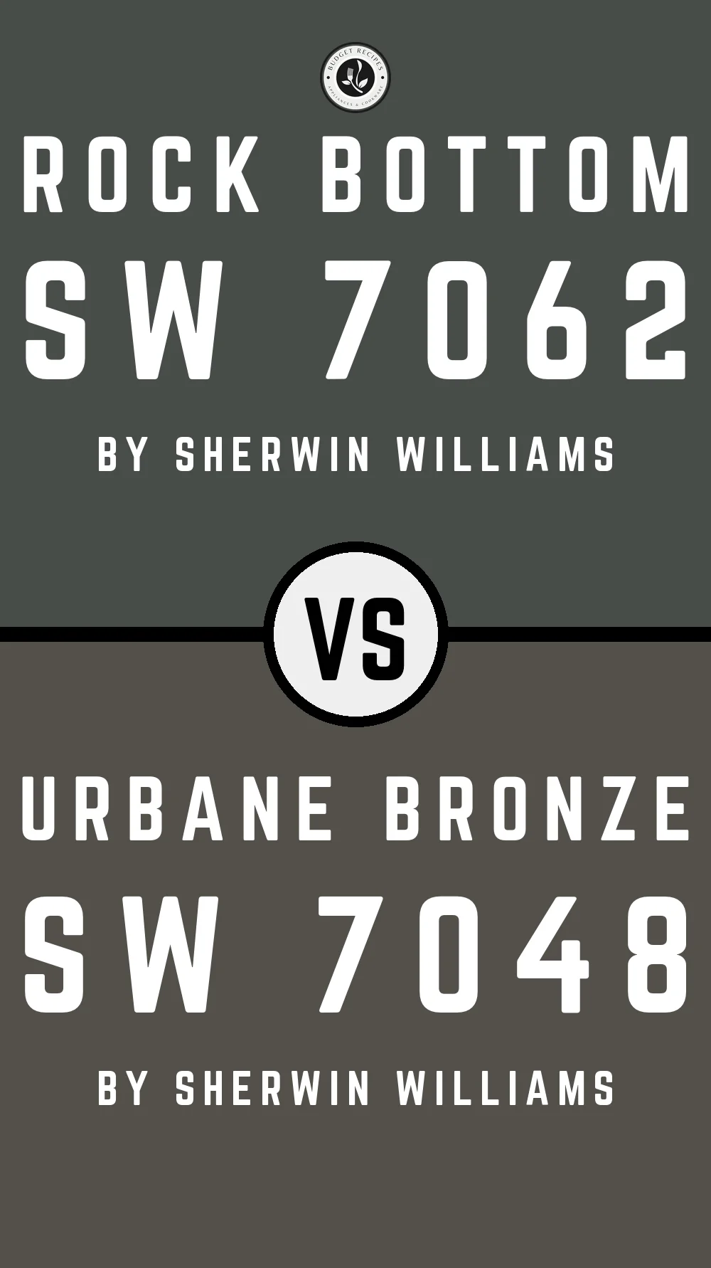 Rock Bottom by Sherwin Williams SW 7062 vs Urbane Bronze SW 7048