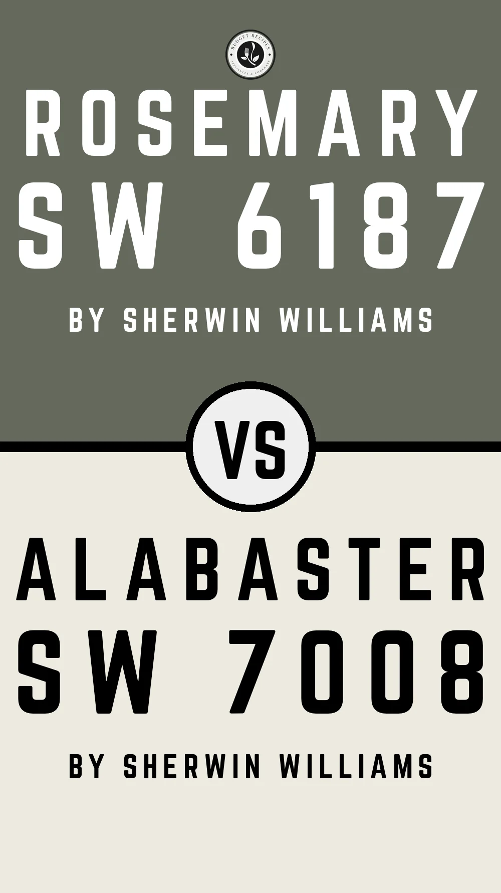 Rosemary SW 6187 vs Alabaster SW 7008