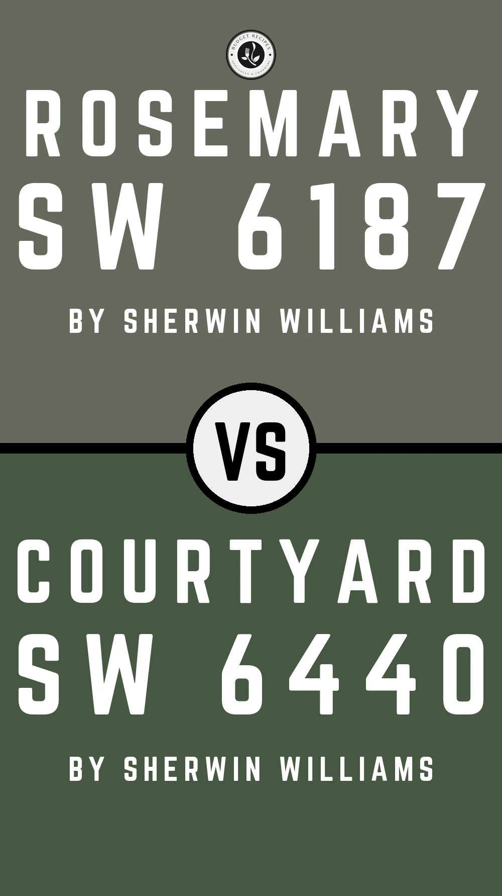 Rosemary by Sherwin Williams SW 6187 vs Courtyard SW 6440
