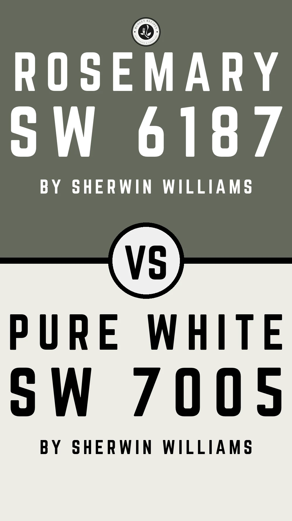 Rosemary SW 6187 vs Pure White SW 7005