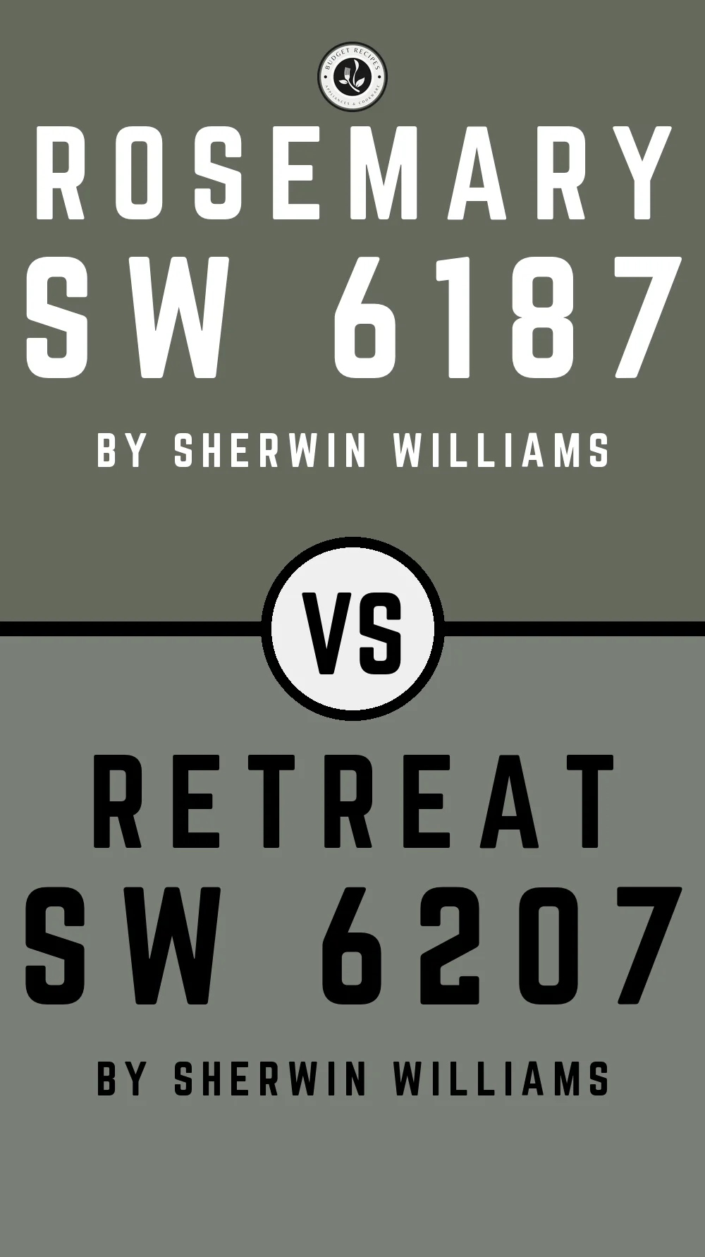 Rosemary by Sherwin Williams SW 6187 vs Retreat SW 6207