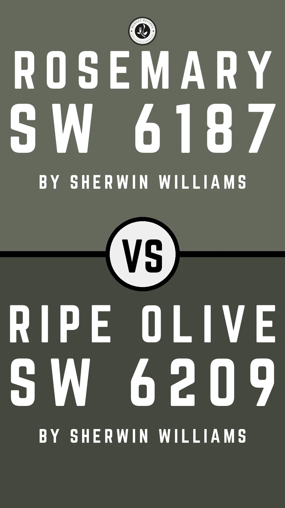 Rosemary by Sherwin Williams SW 6187 vs Ripe Olive SW 6209