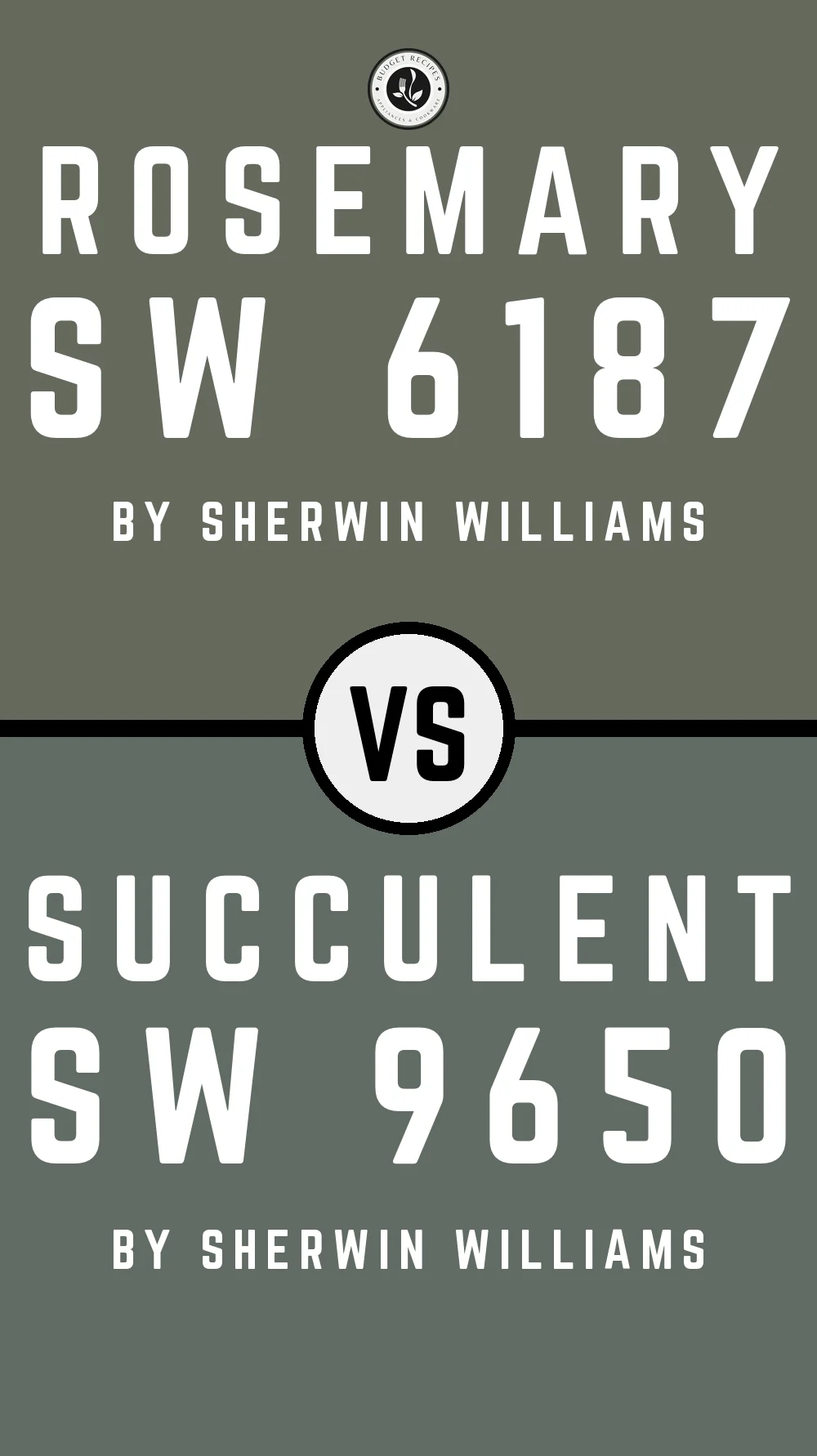 Rosemary by Sherwin Williams SW 6187 vs Succulent SW 9650