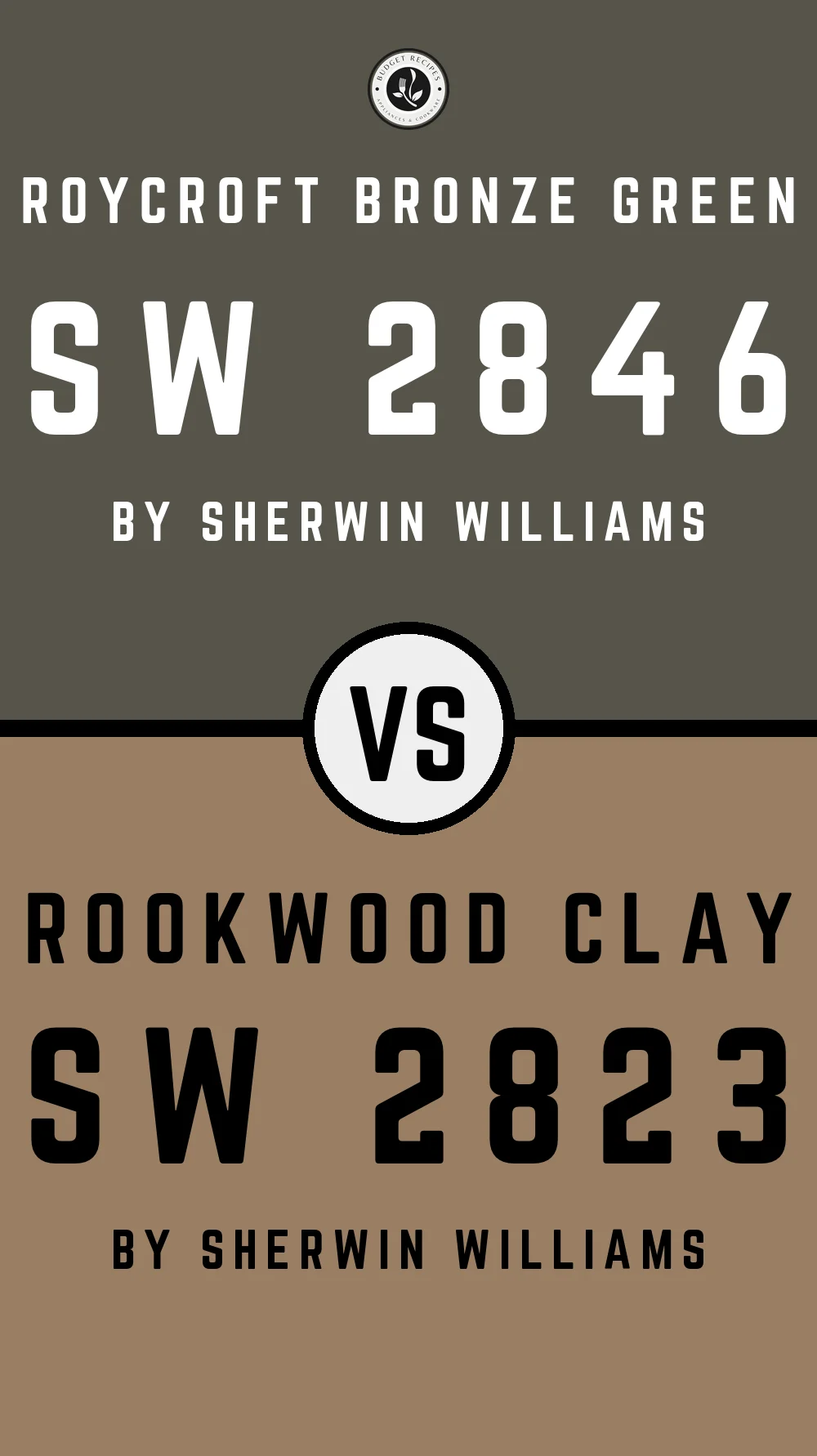 Roycroft Bronze Green by Sherwin Williams SW 2846 vs Colonial Revival Gold SW 2823