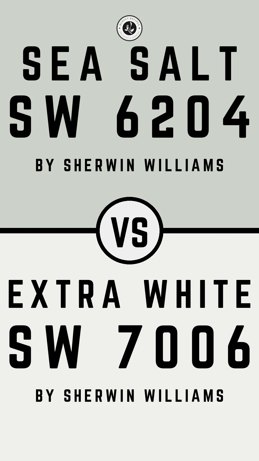 Sea Salt SW 6204 vs Extra White SW 7006