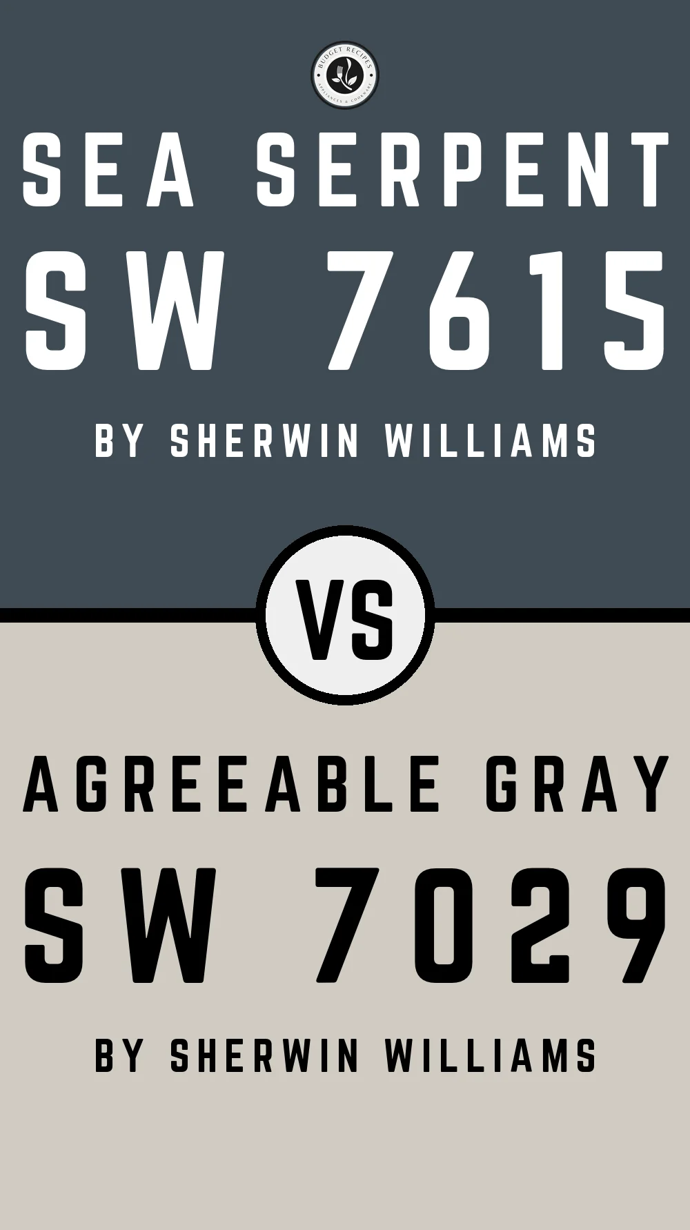 Sea Serpent SW 7615 vs Agreeable Gray SW 7029