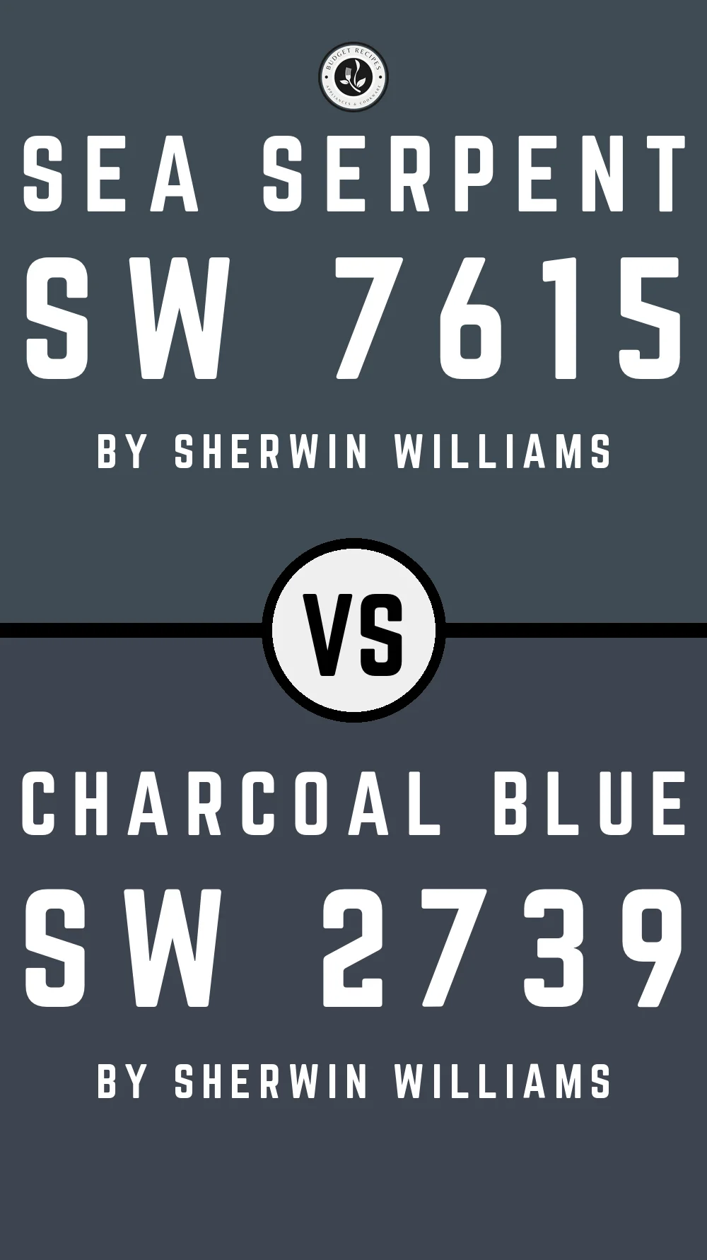 Sea Serpent by Sherwin Williams SW 7615 vs Charcoal Blue SW 2739