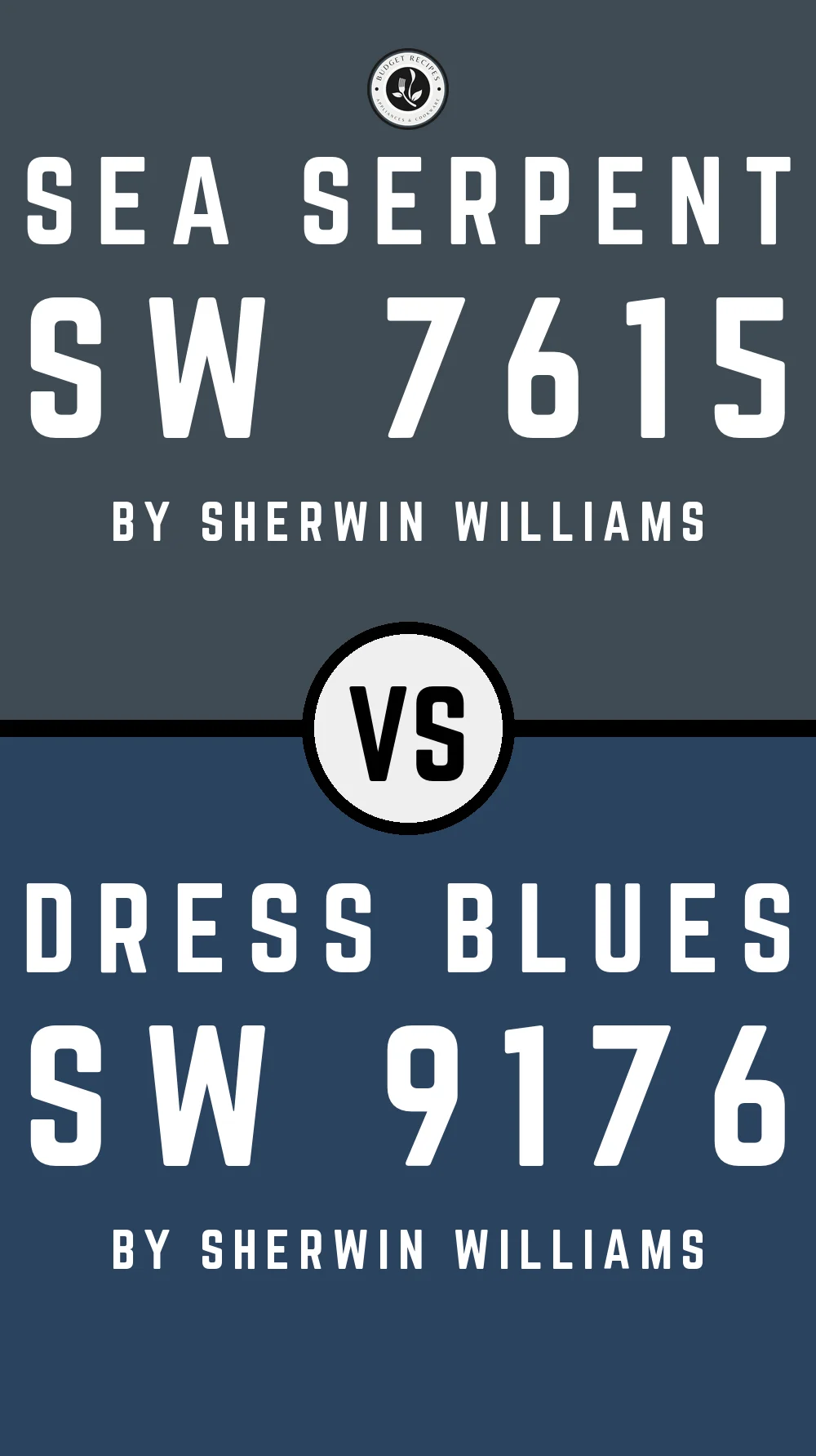 Sea Serpent by Sherwin Williams SW 7615 vs Dress Blues SW 9176